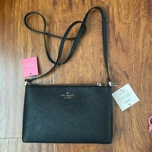 Kate Spade ♠️ Brand New Black Joeley Glitter Crossbody